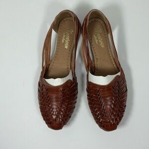 Brown Leather Hurrache Sandals Women’s Size 7